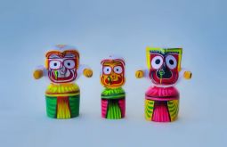 #8. Jagannatha Baladeva Subhadra Deities 4 inches Mango Wood